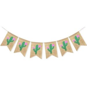 Cactus Burlap Banner Garland 🌵